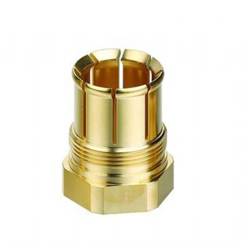 precision machined brass fiber adapter
